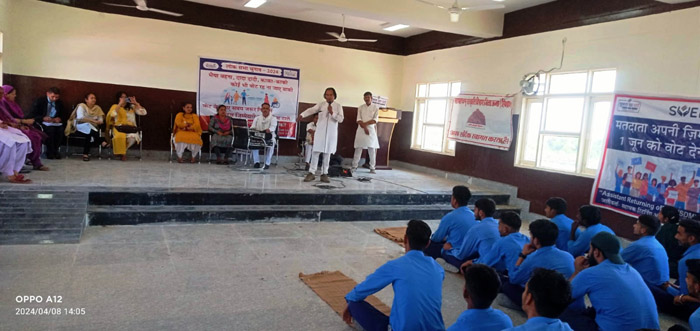 Messages are being continuously given to ensure 100% participation in voting